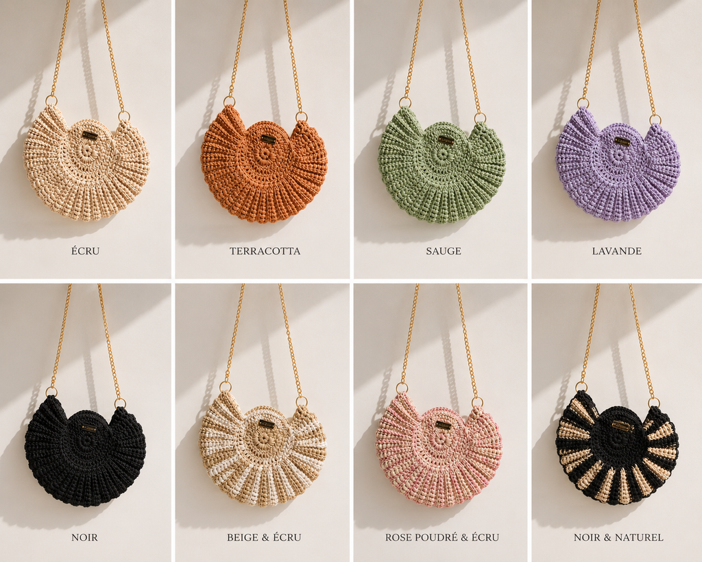 Sac Calypso – Sac coquillage au crochet fait main