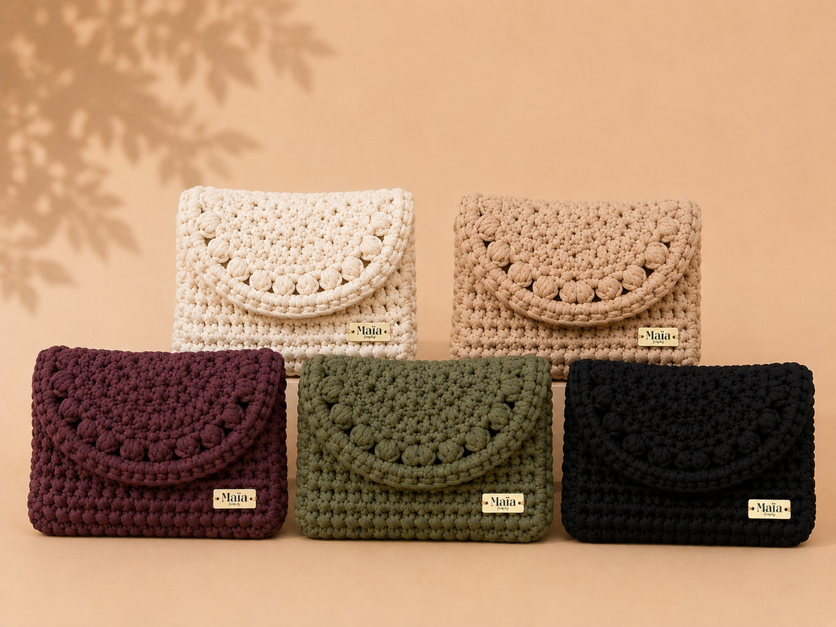 Pochette Nova - Sac au crochet fait main